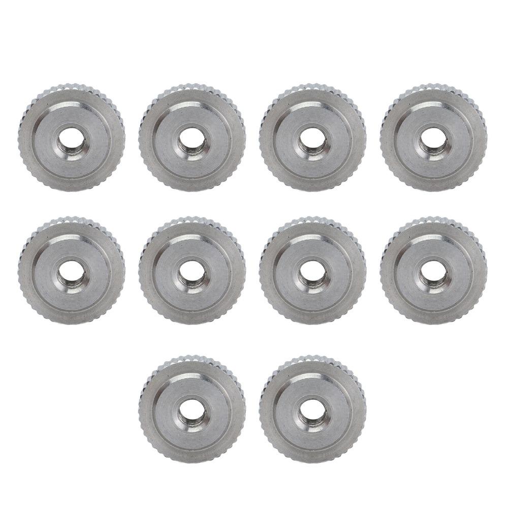 10pcs Durable Hand Tightening Nuts Flat Head Metric Thread Nut Knurled Thumb Nuts For 3D Printer