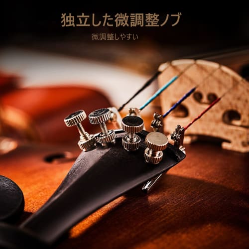 Eastar EVA-3 Beginner's Violin Set, Matte Finish, Fretboard Marked Tuners, and Spare String Set (4/4)