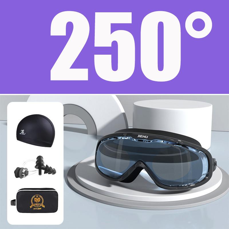 Myopie-Verschreibung -1,5 ~ -8,0 Grad Wasserdichte Anti-Beschlag-Silikon-Schwimmbrille mit Ohrstöpseln