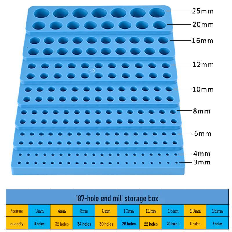 CNC Tool Storage Box for Drill Bits, Taps, Collets, Chucks, and End Mills