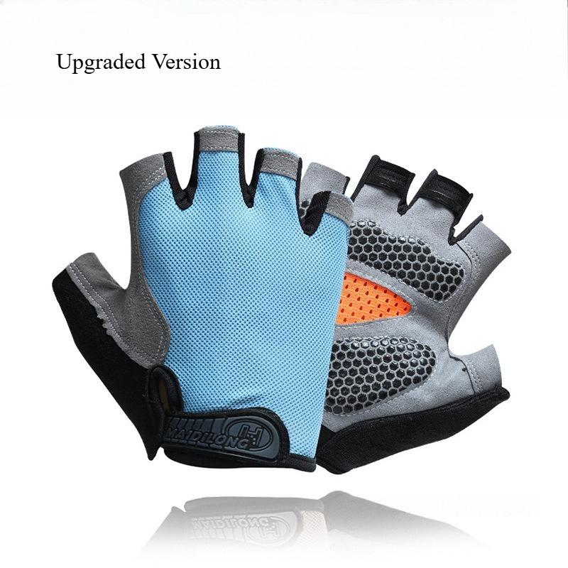 Bicycle Riding Gloves Half Finger Anti Slip Dew Proof Directional Asian Sports Outdoor Fitness Mountain Climbing Fishing