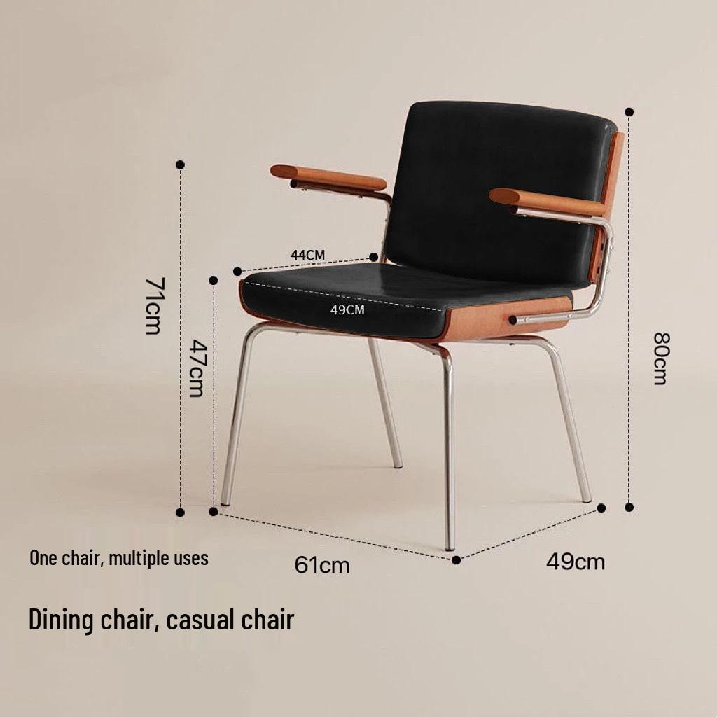 Retro Wabi-Sabi Style Luxury Dining Chair - Vintage Makeup or Dining Chair