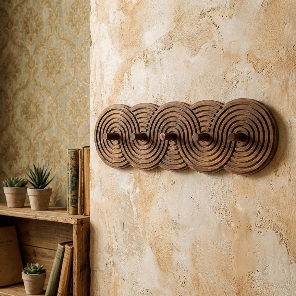 Bohemian Style Wall-Mounted Organizer Modern Entryway Organizer Key Storage Rack  Interior Decor