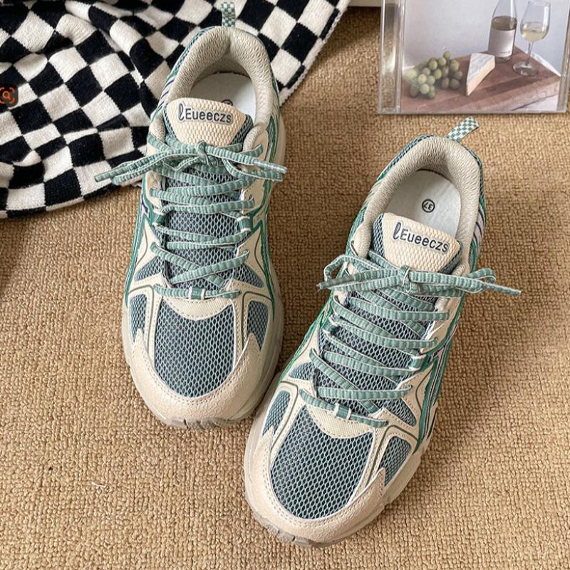 Retro Casual Shoes Breathable Mesh Sports Shoes Student Running Shoes Fashion Women's Shoes