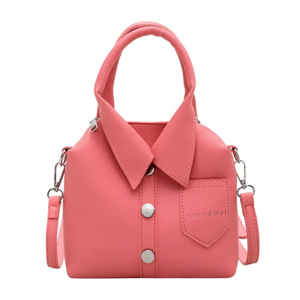 

Элегантная квадратная компактная наплечная сумка в корейском стиле, женская сумочка, сумка кроссбоди в форме одежды, для дам розовый