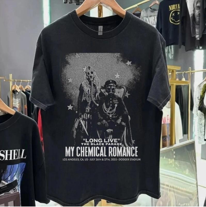 My Chemical Romance Лос-Анджелес, Калифорния 26 июля усил; 27-е 2025 года футболка Унисекс футболка XL