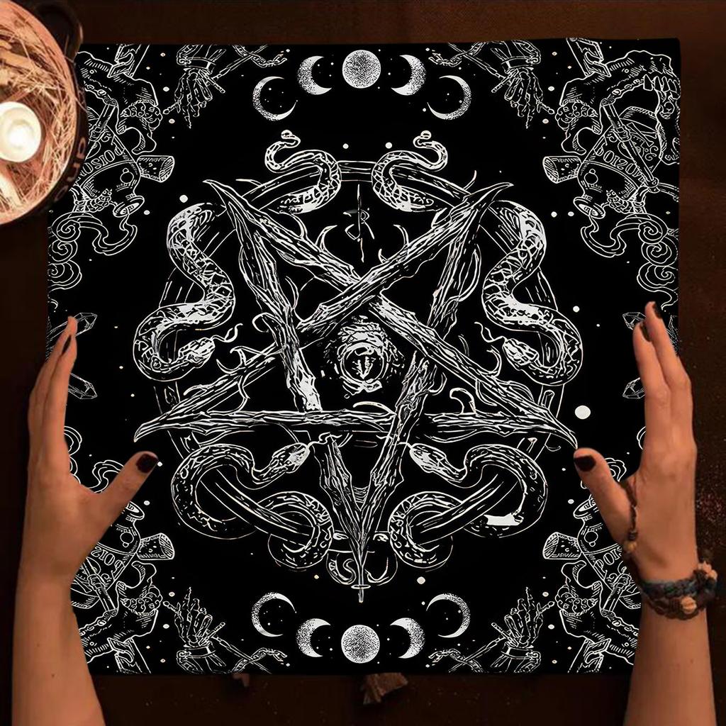 Altar Cloth Tarot Table Cover Starry Twelve Constellations Love Career Oracle Card Tablecloth Moon Tarot Table Cloth Divination