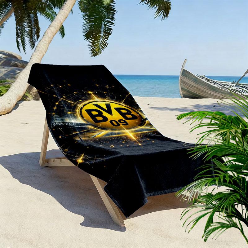 Borussia Print Beach Towel, Large Soft Quick Dry Towel for Beach Camping Swimming