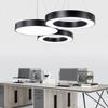 Creative LED Round Pendant Light for Office, Shop, or Lobby - Industrial Suspension with Irregular Shape