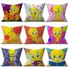 Cute Tweety 45*45cm Cushion Cover Pillow Cover Decor Pillowcase Home Pillowcase for Couch Pillow