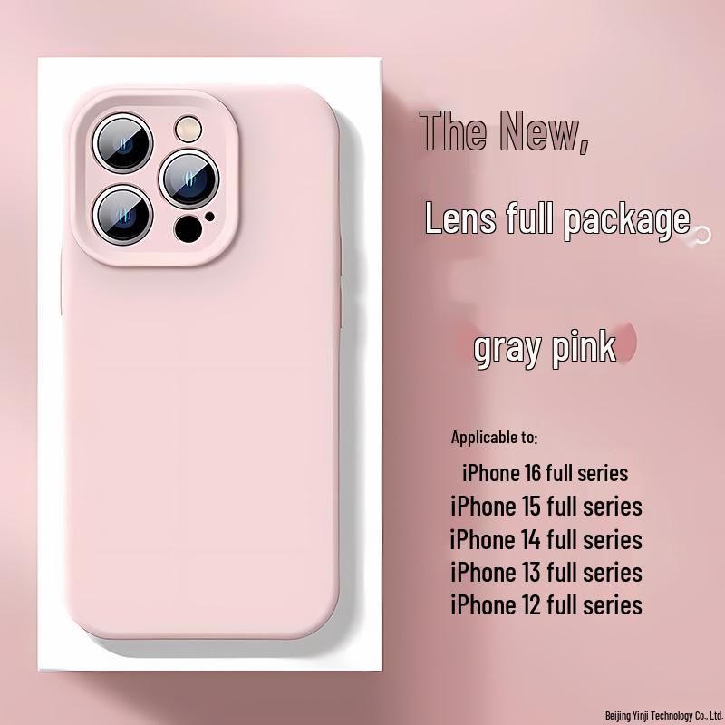 Liquid Silicone Case for iPhone 15 Pro Max with Full Lens Coverage