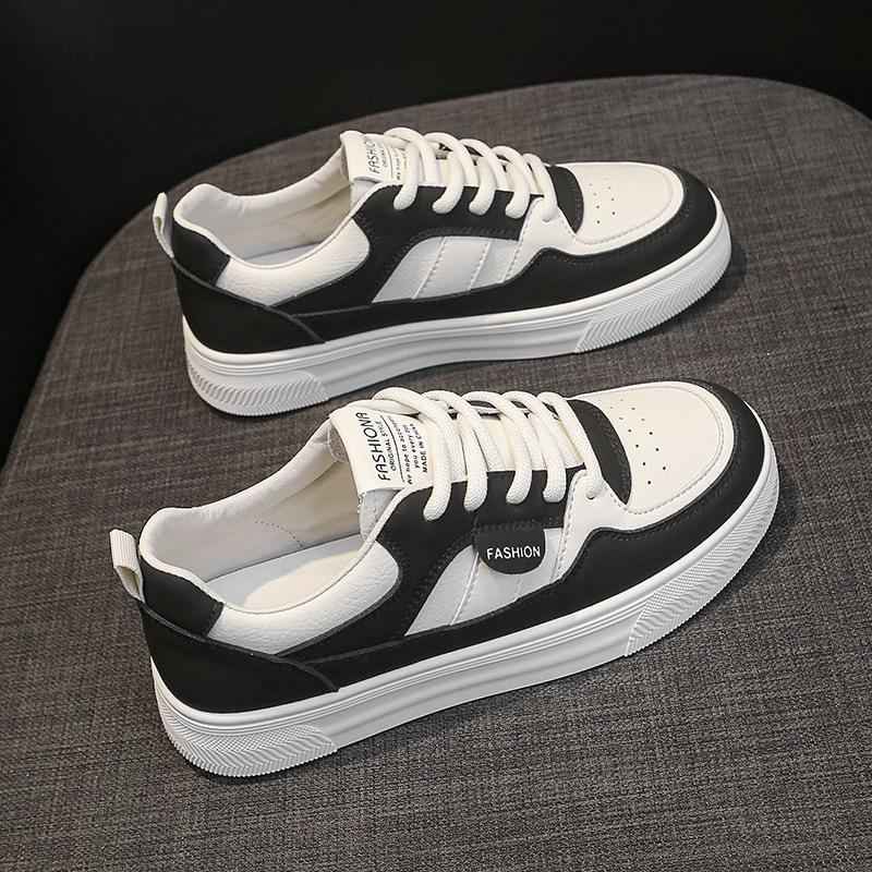 

Little white shoes women s 2025 new popular spring versatile leather shoes soft sole not tired feet casual sports board shoes 35