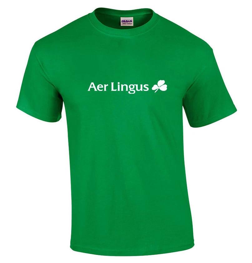 Aer Lingus T-Shirt Irish Airline Aerlingus White Green Tee Shirt S-5XL 3XL