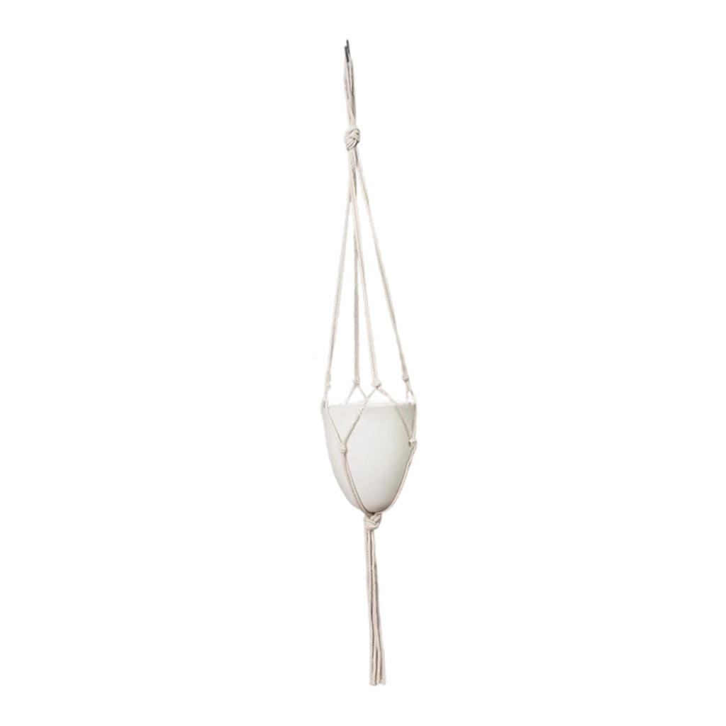 Decorative Self Watering Hanging Plant Pot White ABS Flower Basket with Eggshel Design for Balcony and Indoor Outdoor Garden