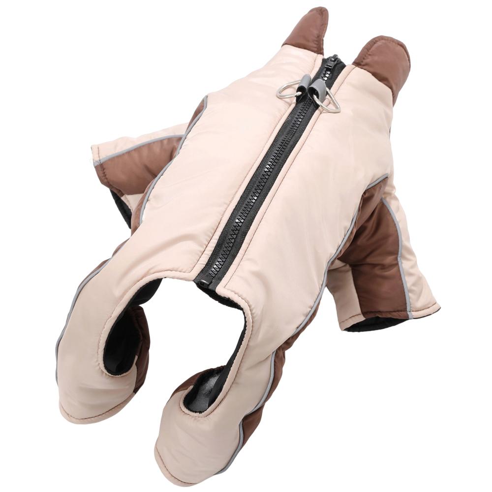 

Утепленные комбинезоны для собак, зимняя ветрозащитная теплая куртка для щенков маленьких и средних собак с D-образным кольцом, эластичная, светоотражающая, одежда для чихуахуа и йоркширских собак M