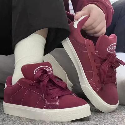Fashion 2024 Fashion Lace-up Chunky Sneakers Spring Skateboard Shoes for Women Casual Tenis Woman Street Platform Vulcanized Shoes