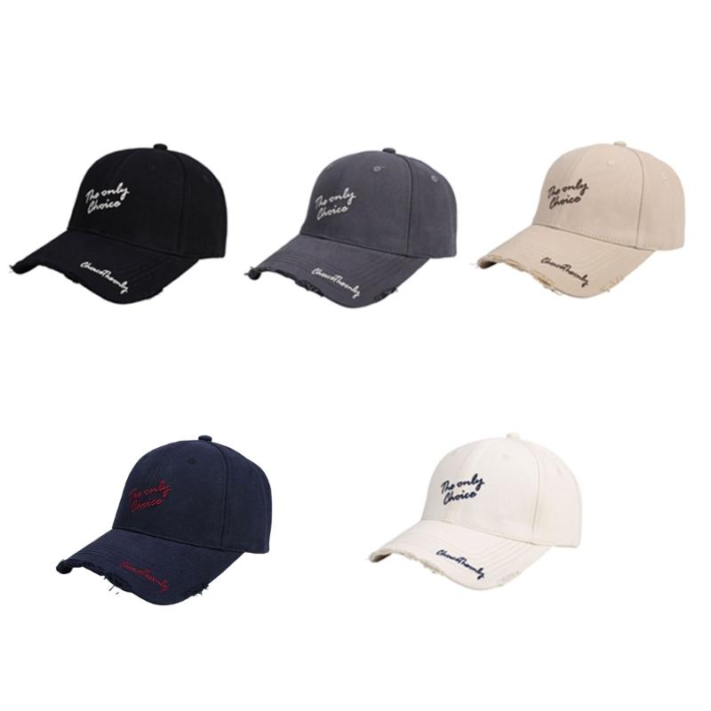 Adjustable Cotton Baseball Cap With Embroidery Letter Design For Men And Women Sun Protections Outdoor Activity