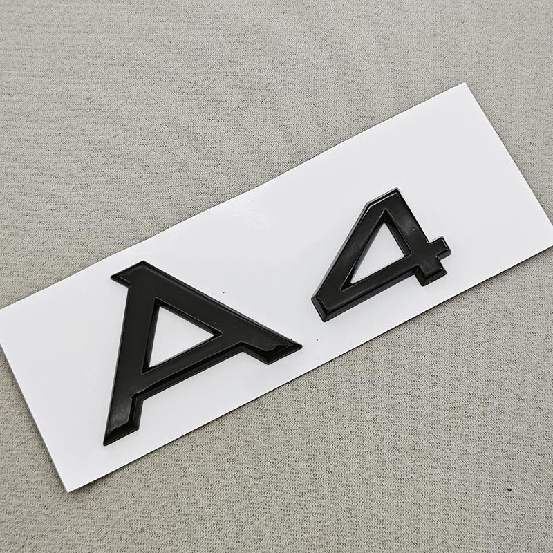 3D ABS Chrome Black Car Letters Logo A4 A5 A6 TFSI Sticker Rear Trunk Badge Emblem Decal For Audi A4 A5 A6 TFSI Auto Accessories