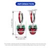 New 925 Sterling Silver Christmas Dangle Earrings Holly Snowflake Bell Design Drop Earring Jewelry Christmas Gift For Women Girl