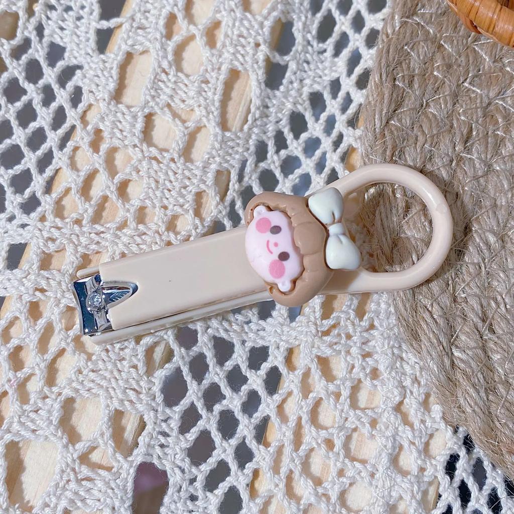 New Cute Cartoon Bear Bunny Nail Clippers Anti Splash Nail Trimmer Baby Nail Care Accessories Manicure Tools