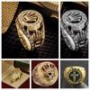 Women Gold Color Zircon Crown Ring For Men Luxury Party Wdiing Male Ring  Accessories Men's Ring Size 6-13
