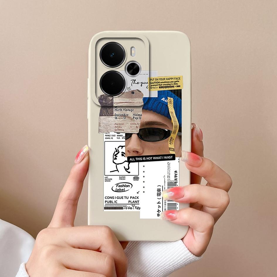 For Oppo Realme P3 C75x Narzo 10 30 60 A5 Pro 14 14T 14X Phone Cases Fashion Cool Girl High Quality Liquid Silicone Shockproof Housing For Oppo Covers