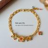 Retro Exquisite Butterfly Bracelet: Colorful Drip Oil Design, Light Luxury, High-End Fashion, Versatile Niche Temperament Jewelry.