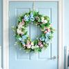 Artificial Flowers Lifelike Simulation Floral Door Hanging Decoration No Watering Maintenance Long-Lasting Spring Freshness Home Wall Decor