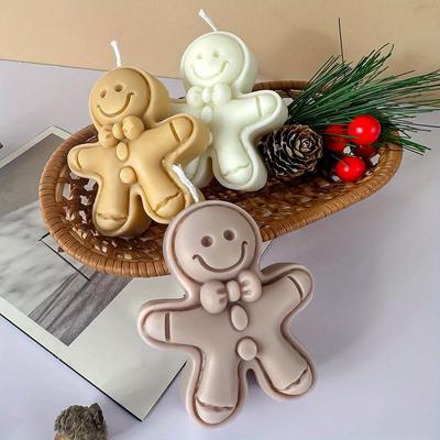 Lebkuchenmann-Silikonform, neue Lebkuchenkerzenherstellung, Form, Festivalgeschenke, Weihnachtsdekoration