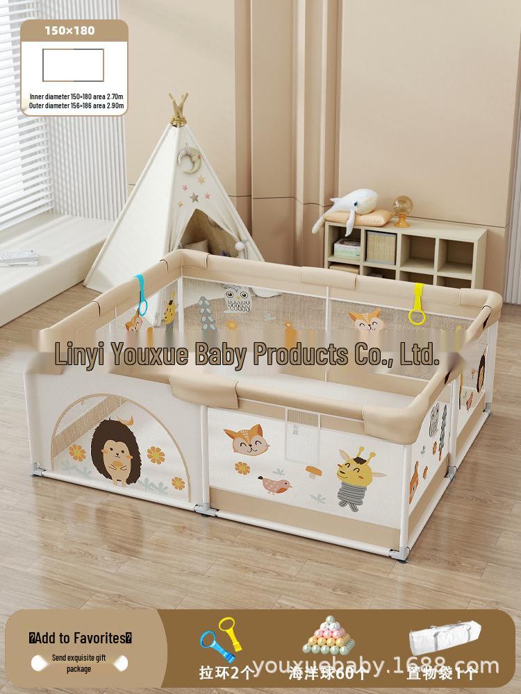 Indoor Baby Playpen & Floor Protection Fence for Small Apartments