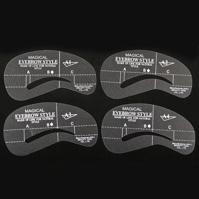 24 Models/sets of Eyebrow Modification Template Kit Template Shaping Device DIY Tool Thrush Card Board Stroke Template