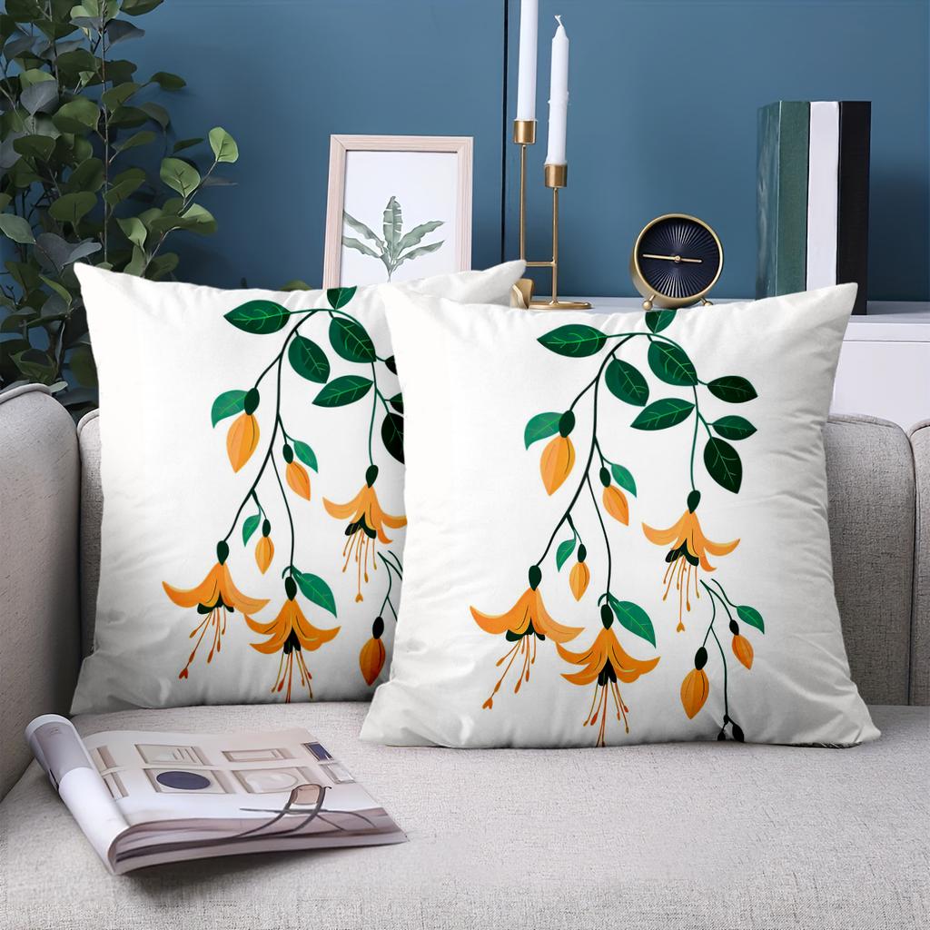 1 Pieces Bohemian Vintage Floral Hanging Flower Throw Pillow Covers Cushion Cover Suitable For Sofa Bedroom Car Pillow Cover