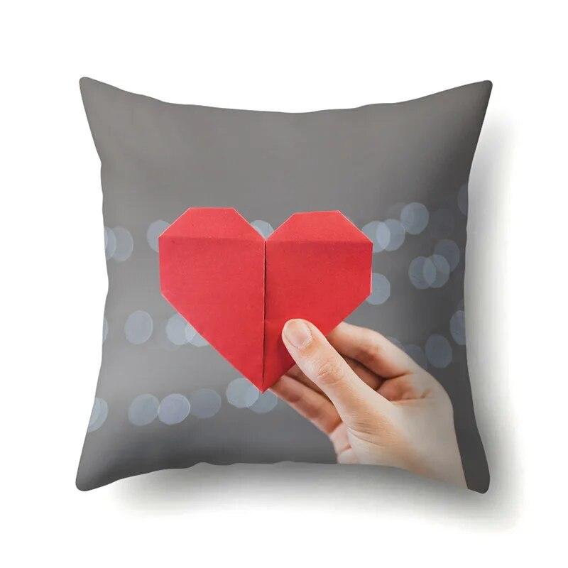Peach Heart Pillowcase Home Living Room Soft Decoration Sofa Cushion Cover Bedroom