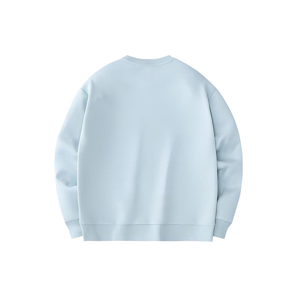 Anta Training Series Letter Round Neck Pullover Loose Sweatshirt Women sweatshirt Crystal-Blue 162417732-2