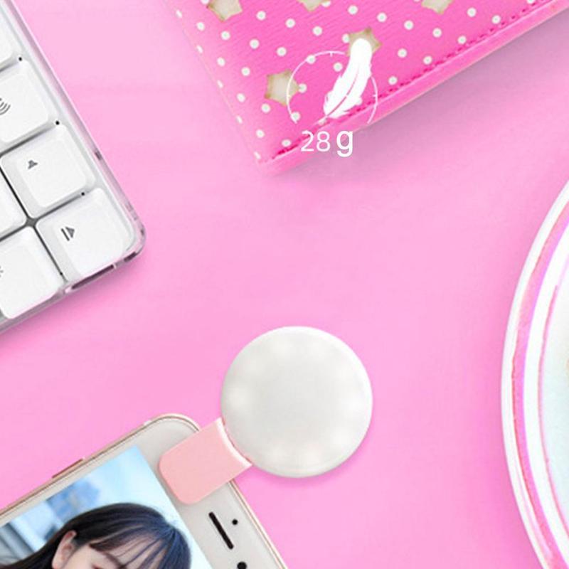 Lampa pierścieniowa LED do selfie do telefonu komórkowego, przenośna, mini, trwała, praktyczna, trzystopniowa, ściemniająca, okrągła, do fotografii, klips, wypełniająca światło