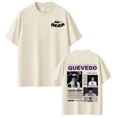 Rapper Quevedo Buenas Noches 2025 Merch Tshirt Men Women Hip Hop Fashion Trend Tshirts Mens Oversized Vintage Loose T Shirts