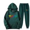 Men's Women's Hoodie Sweatpants 2-piece Sports Set Casual 16 Color Print