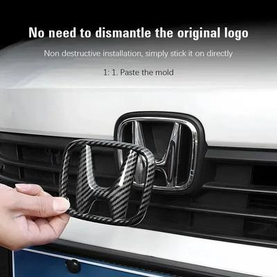 Car Badge Stickers Front Grille Trunk Steering Wheel Logo Accessories For Civic CRV 10th 11th Gen Civic 10th Gen Accord
