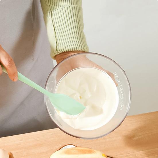 Silicone Cream Spatula Non-Stick Pan Scraper Heat Resistant Kitchen Baking Tools DIY Cake Shovel for Baking Flipping Stir-Frying