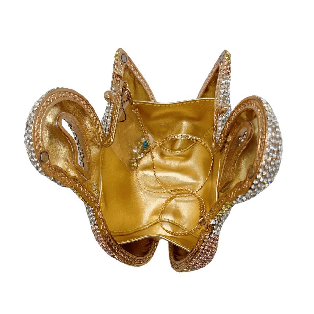 Elegante Clutch mit Schwanenmotiv und Strasssteinen in 3D-Optik – Funkelnde Abendtasche für europäische und amerikanische Bankette