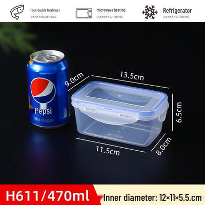 Rectangular Plastic Food Storage Container with Cutlery