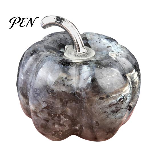 Transparent Crystal Pumpkin Charms Natural Carved Charm, Mini Gemstone Pendant Handmade Diy Craft Accessories for Jewelry DIY Making, Halloween Micro