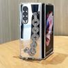 Suitable for Samsung Fold4 Mobile Phone Case Folding Screen Airbag Mirror Fold7 Rhinestone Five-ring Chain Zfold4 Protection