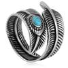 European and American Jewelry Turquoise Ring Retro Trendy Men's Accessories Animal Feather Ring 2026