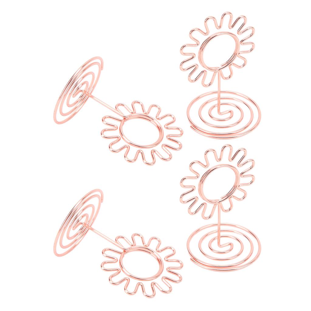 20 ST Trådbords Bild Fotohållare Guldpläterad Yta Återanvändbar Bordskortshållare för Bröllop