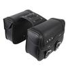 Motorcycle Saddlebags 30L Capacity PU Leather Waterproofing Side Luggage Bags Universal Fit for Motorcycles