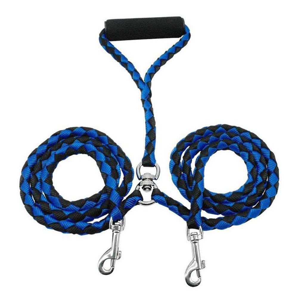 Strong Dual Dog Leash Double Dog Leash 360 Swivel No Tangle Double Dog Walking Training Leash Comfortable Pet Leads for Two Dogs