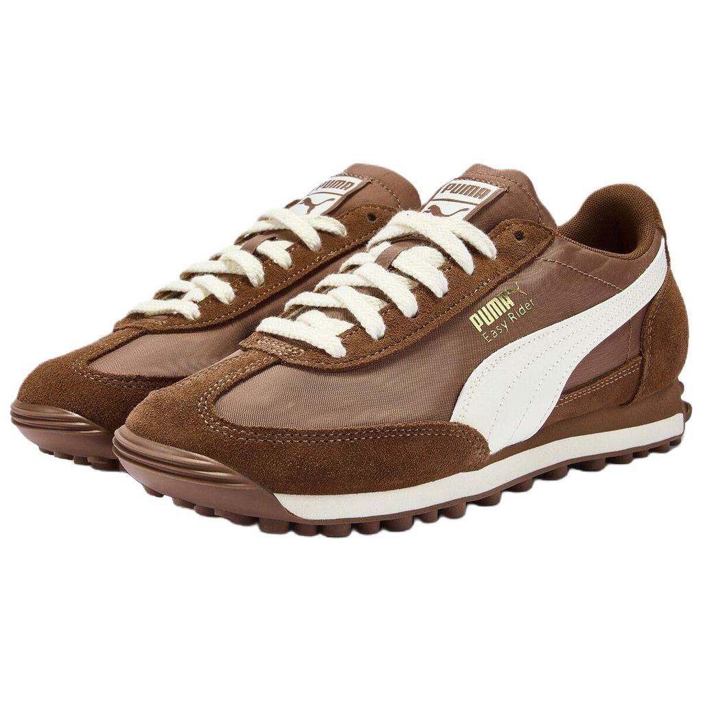 Puma Easy Rider Comfortable Fit Low-Top Lifestyle Sneakers Unisex sneakers Brown White 410049-01