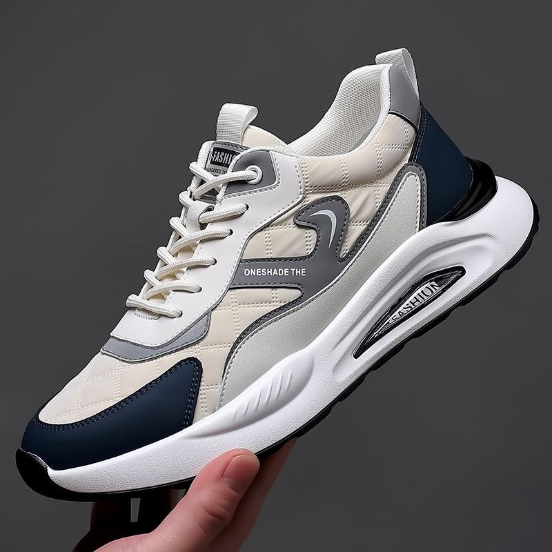 Men's casual shoes autumn and winter new leather sports thick soled running dad shoes casual sports men's shoes