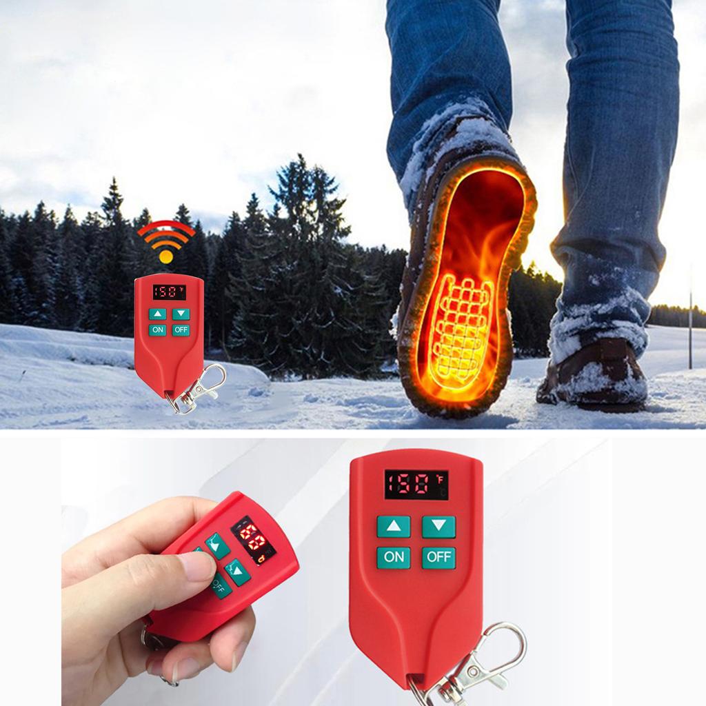 Heated Shoe Insoles Cold Weather Shoe Inserts Adjusted Temperature Wireless Foot Warm for Hunting Hiking Camping